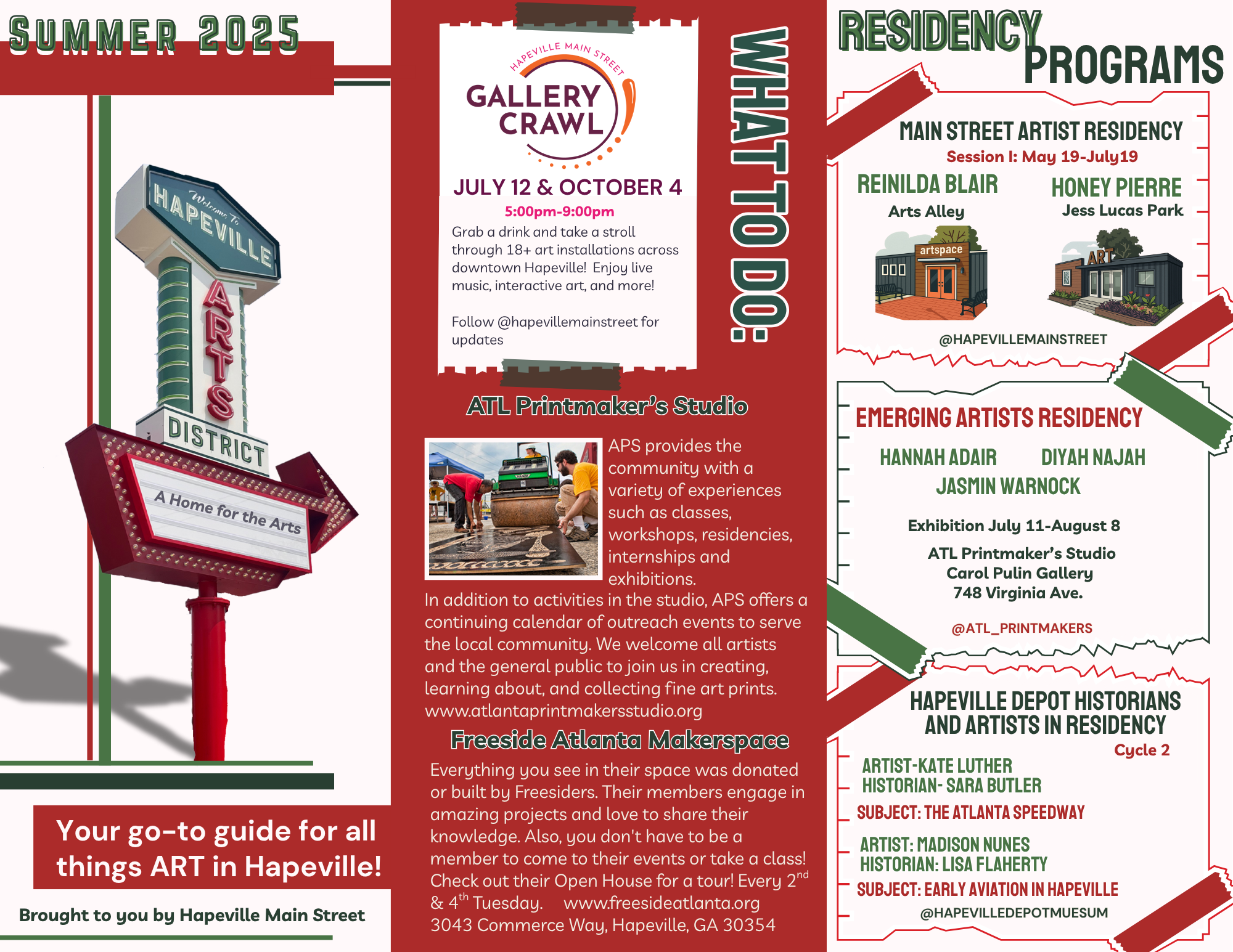 Hapeville Arts District brochure